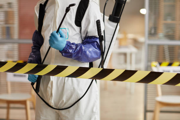 Professional Biohazard Cleanup technician working in Florham Park, NJ